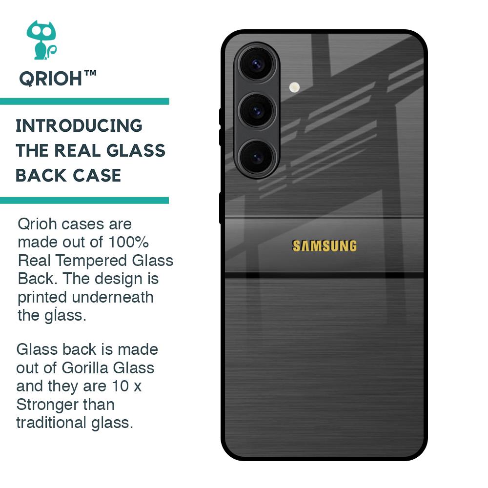 Grey Metallic Glass Case For Samsung Galaxy S24 Plus 5G