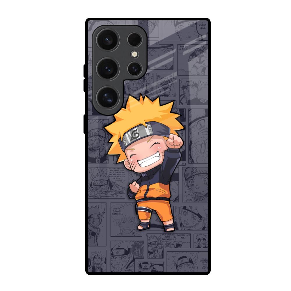 Orange Chubby Samsung Galaxy S24 Ultra 5G Glass Back Cover Online