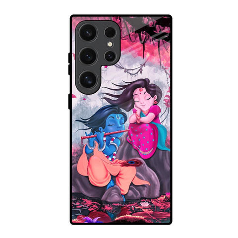 Radha Krishna Art Samsung Galaxy S24 Ultra 5G Glass Back Cover Online