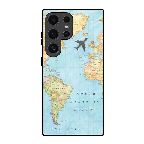 Travel Map Samsung Galaxy S24 Ultra 5G Glass Back Cover Online