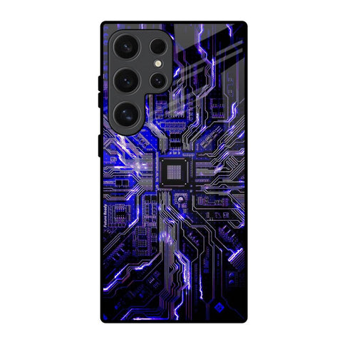 Techno Color Pattern Samsung Galaxy S24 Ultra 5G Glass Back Cover Online