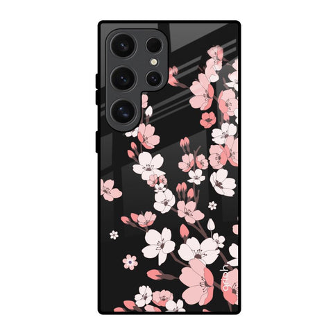 Black Cherry Blossom Samsung Galaxy S24 Ultra 5G Glass Back Cover Online