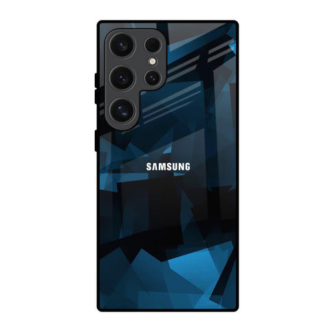 Polygonal Blue Box Samsung Galaxy S24 Ultra 5G Glass Back Cover Online