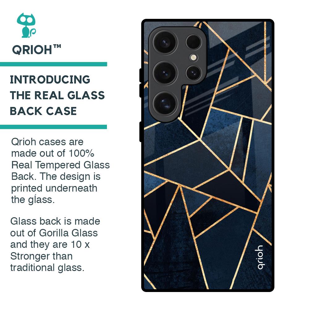 Abstract Tiles Glass Case for Samsung Galaxy S24 Ultra 5G