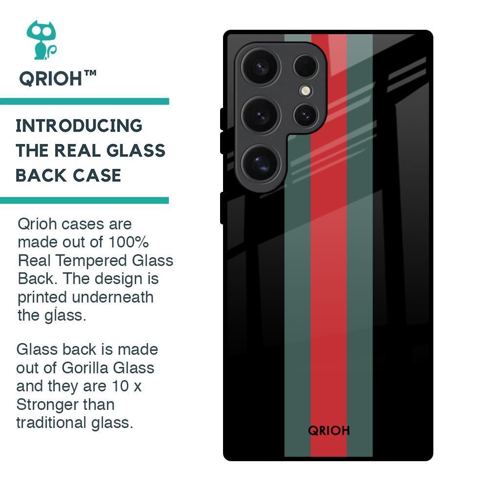 Vertical Stripes Glass Case for Samsung Galaxy S24 Ultra 5G