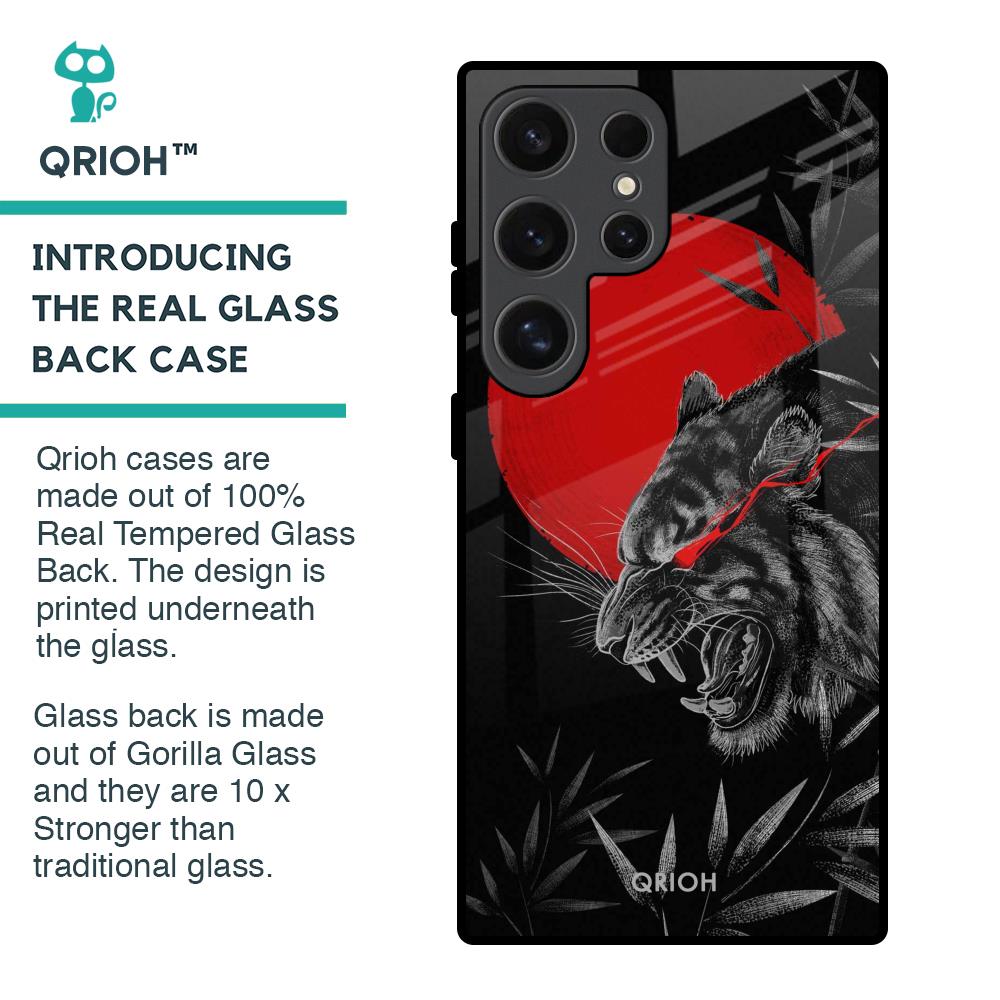 Red Moon Tiger Glass Case for Samsung Galaxy S24 Ultra 5G