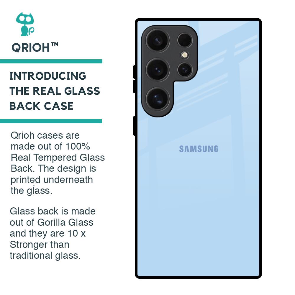 Pastel Sky Blue Glass Case for Samsung Galaxy S24 Ultra 5G