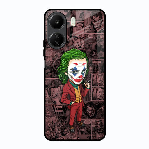 Joker Cartoon Redmi 13C Glass Back Cover Online