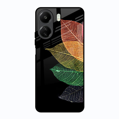 Colorful Leaves Redmi 13C Glass Back Cover Online