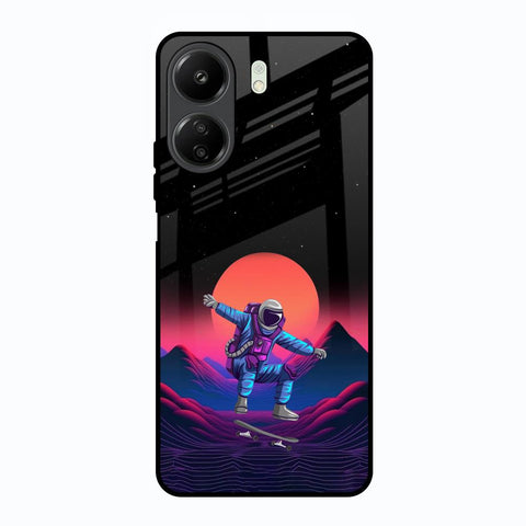 Retro Astronaut Redmi 13C Glass Back Cover Online