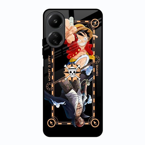 Shanks & Luffy Redmi 13C Glass Back Cover Online