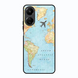 Travel Map Redmi 13C Glass Back Cover Online
