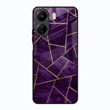 Geometric Purple Redmi 13C Glass Back Cover Online