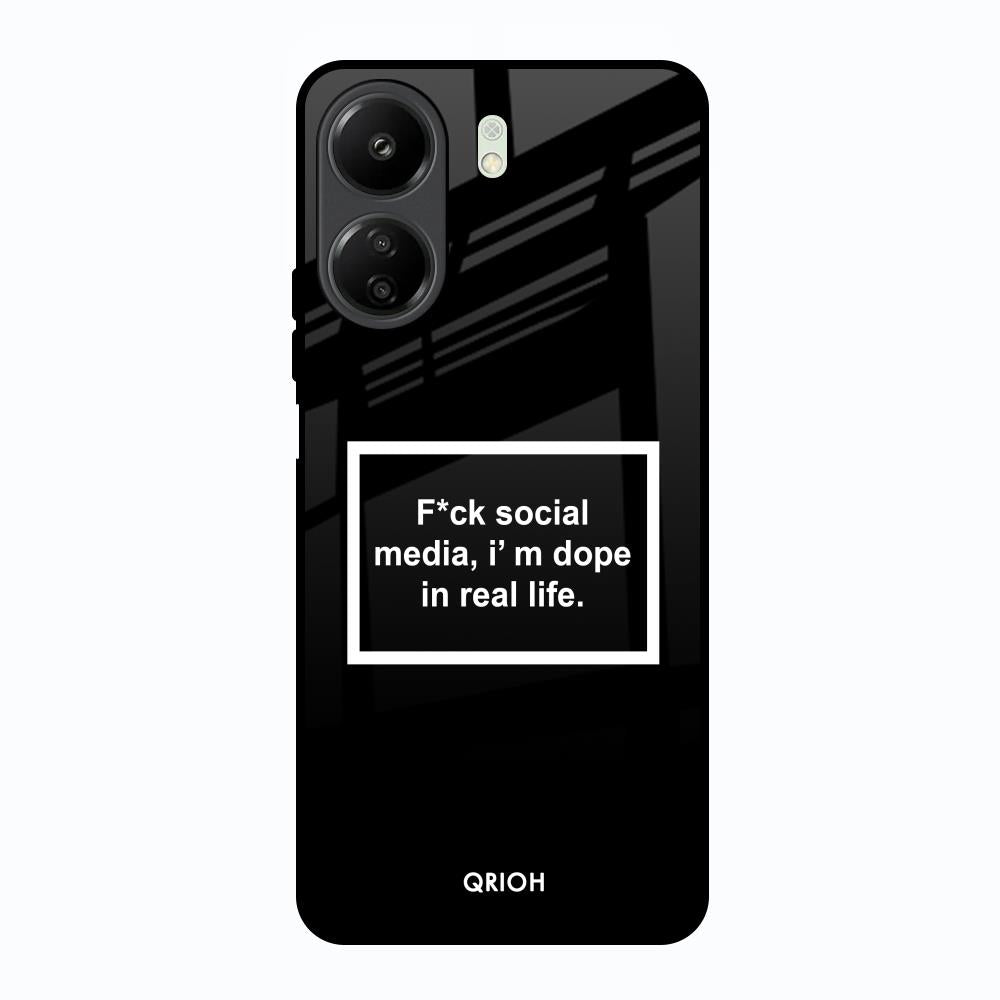 Dope In Life Redmi 13C Glass Back Cover Online
