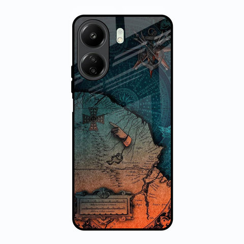 Geographical Map Redmi 13C Glass Back Cover Online