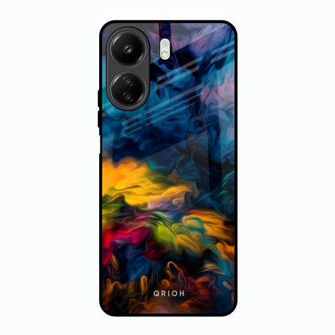 Multicolor Oil Painting Redmi 13C Glass Back Cover Online