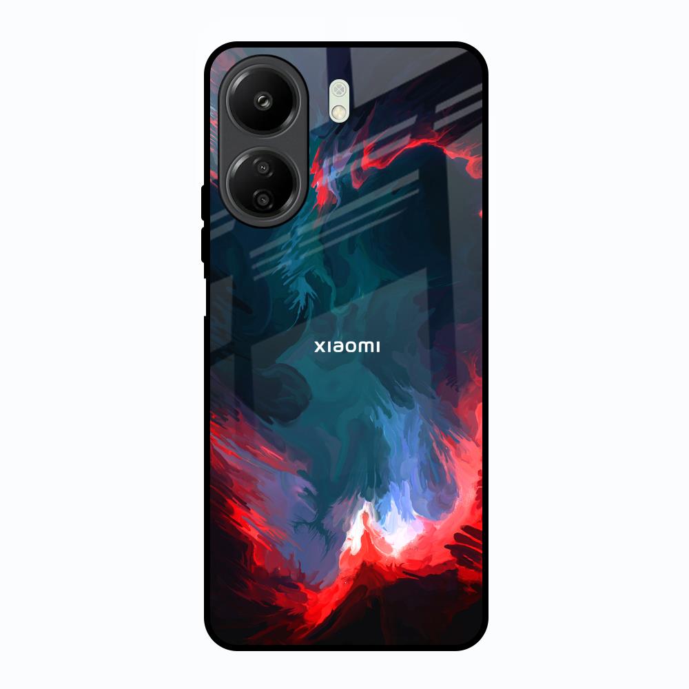 Brush Art Redmi 13C Glass Back Cover Online