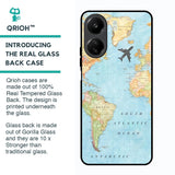 Travel Map Glass Case for Redmi 13C