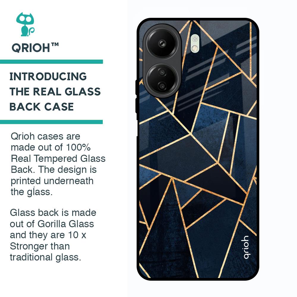 Abstract Tiles Glass Case for Redmi 13C