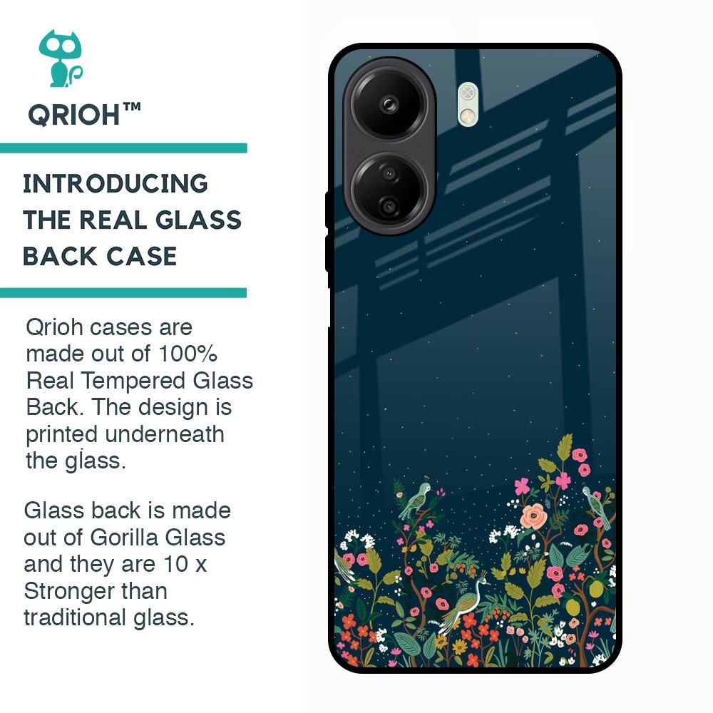 Small Garden Glass Case For Redmi 13C