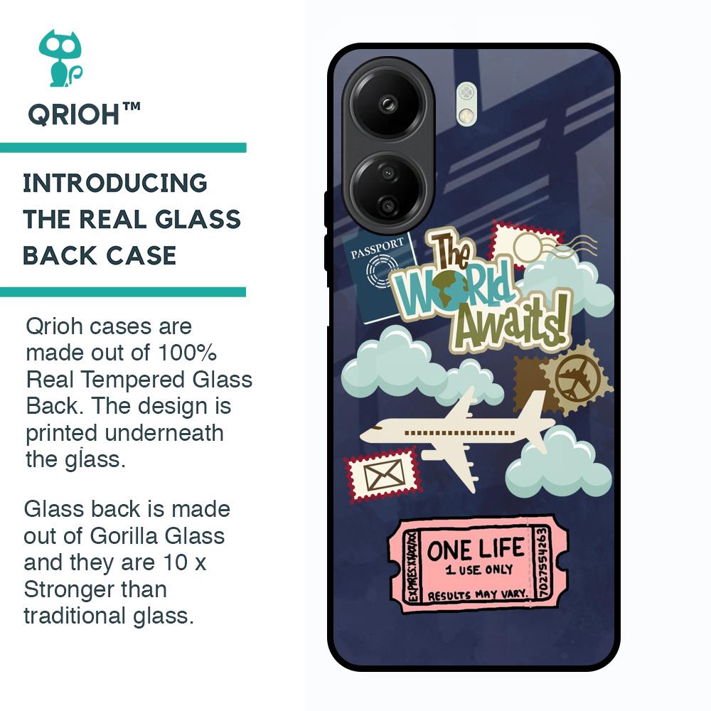 Tour The World Glass Case For Redmi 13C