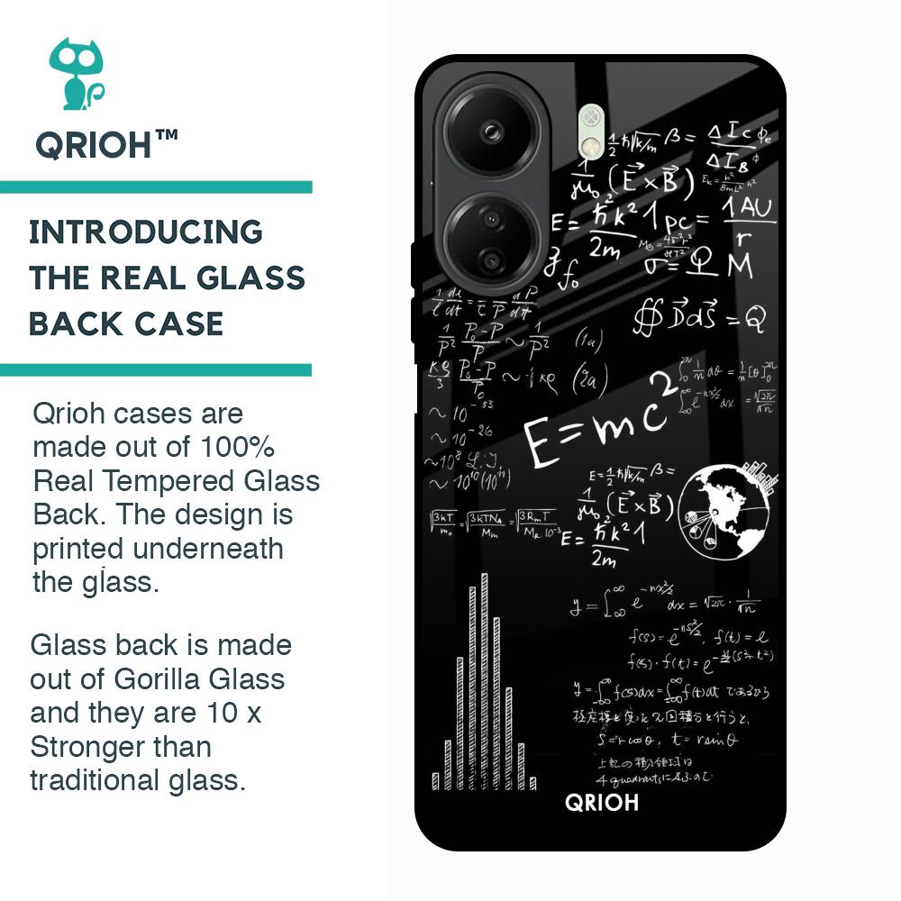 Funny Math Glass Case for Redmi 13C