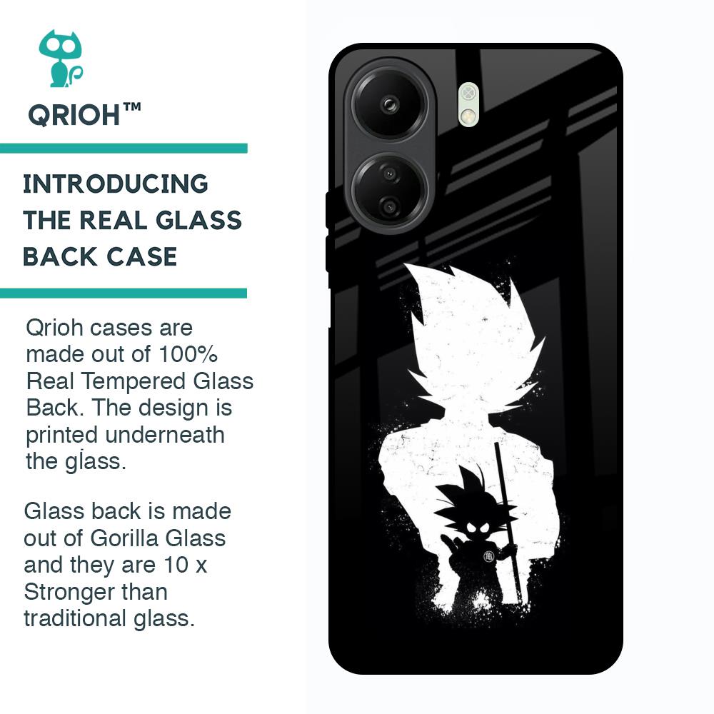 Monochrome Goku Glass Case for Redmi 13C