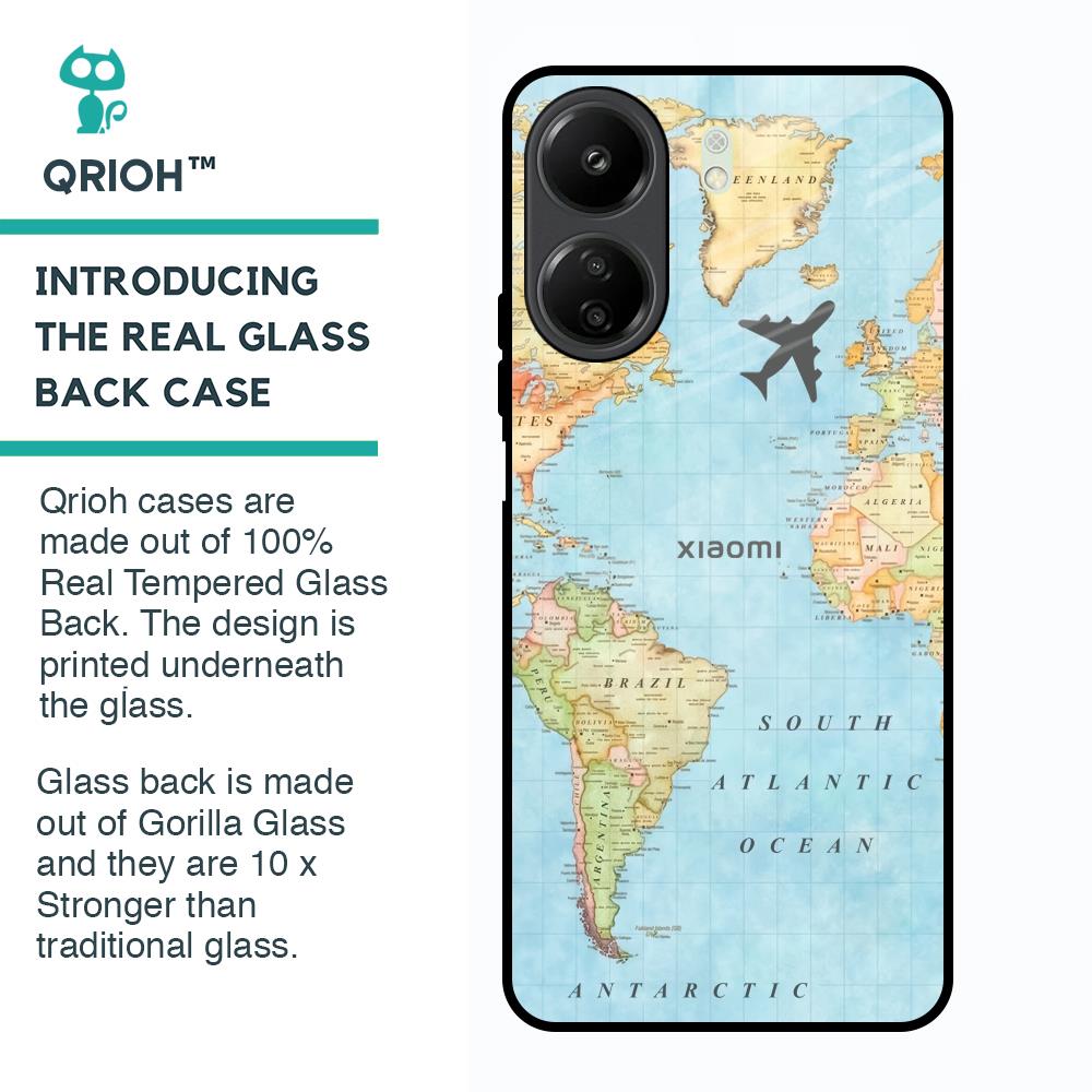 Fly Around The World Glass Case for Redmi 13C