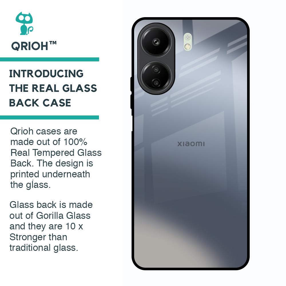 Space Grey Gradient Glass Case for Redmi 13C