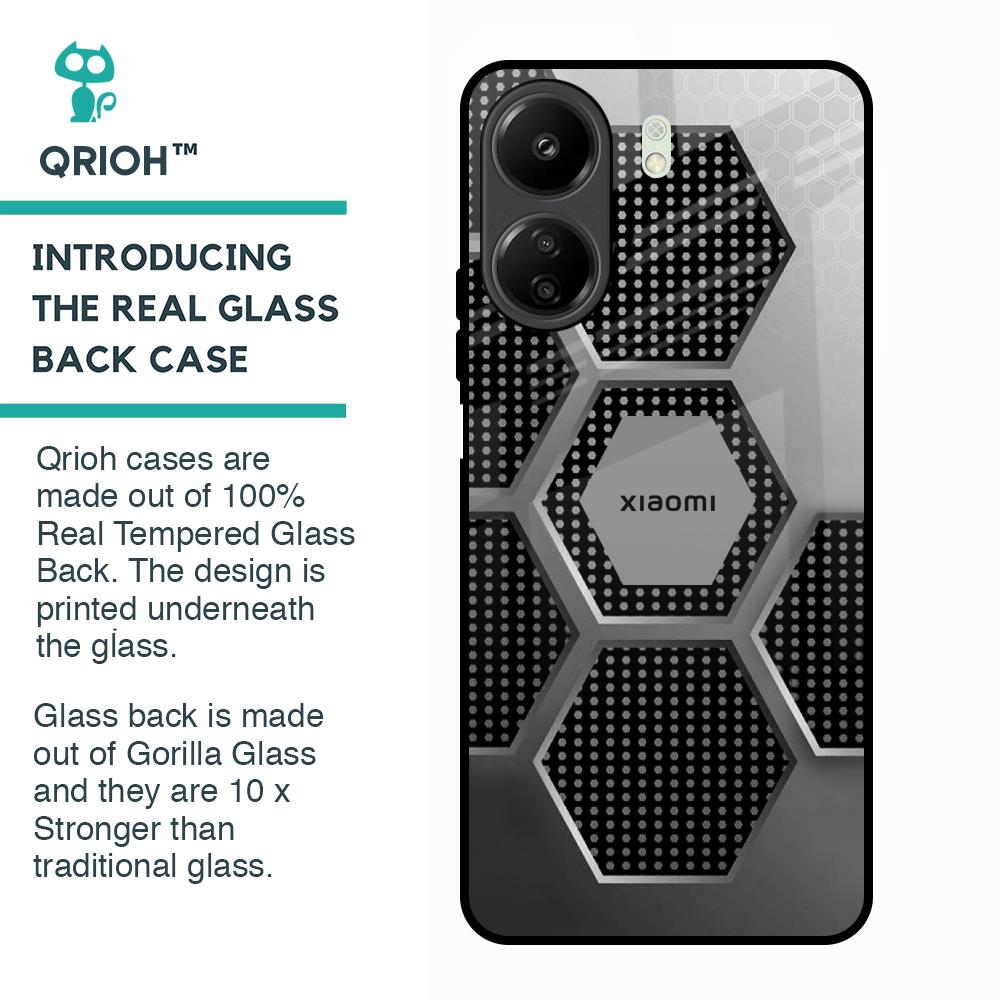 Hexagon Style Glass Case For Redmi 13C