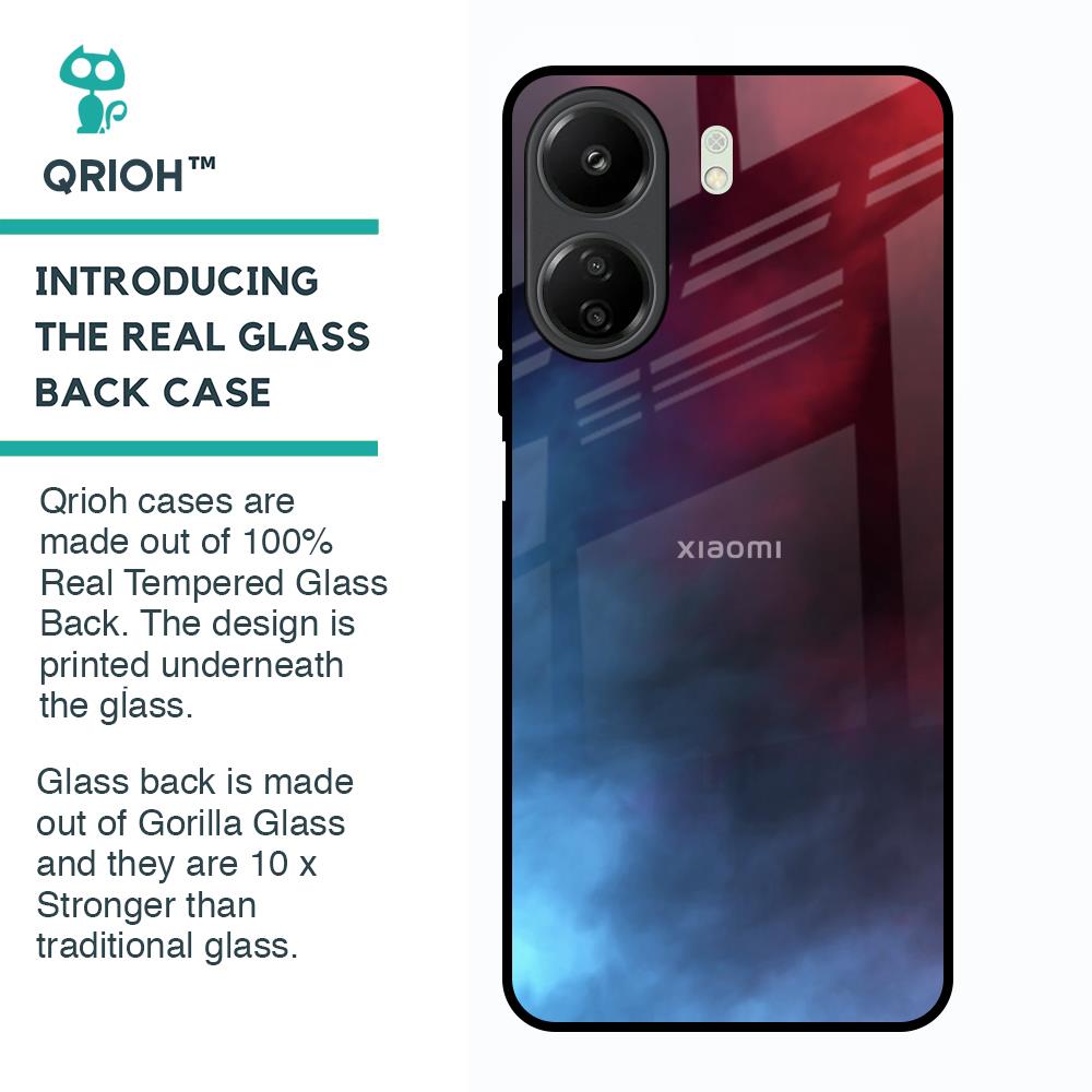 Smokey Watercolor Glass Case for Redmi 13C