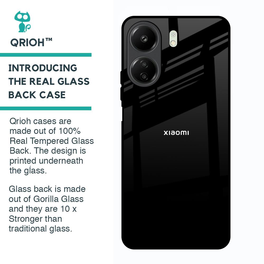 Jet Black Glass Case for Redmi 13C