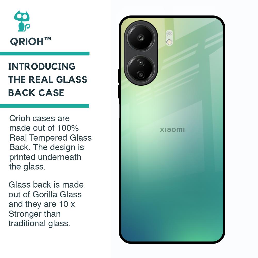 Dusty Green Glass Case for Redmi 13C
