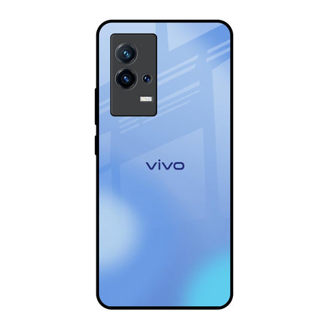 Vibrant Blue Texture IQOO 8 5G Glass Back Cover Online