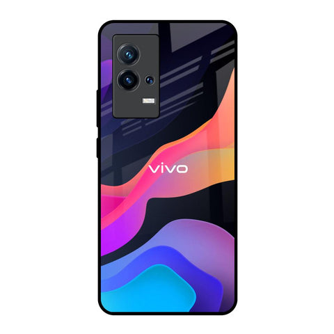 Colorful Fluid IQOO 8 5G Glass Back Cover Online
