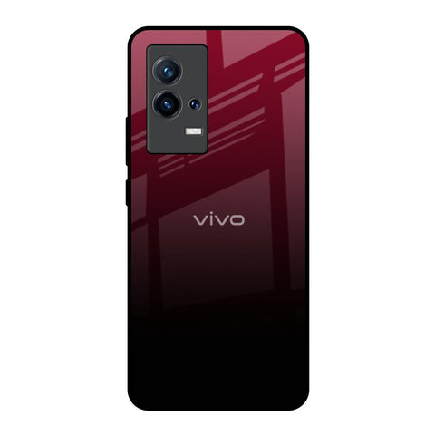 Wine Red IQOO 8 5G Glass Back Cover Online