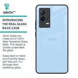 Pastel Sky Blue Glass Case for IQOO 8 5G