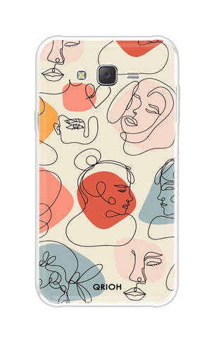 Abstract Faces Samsung J7 Back Cover
