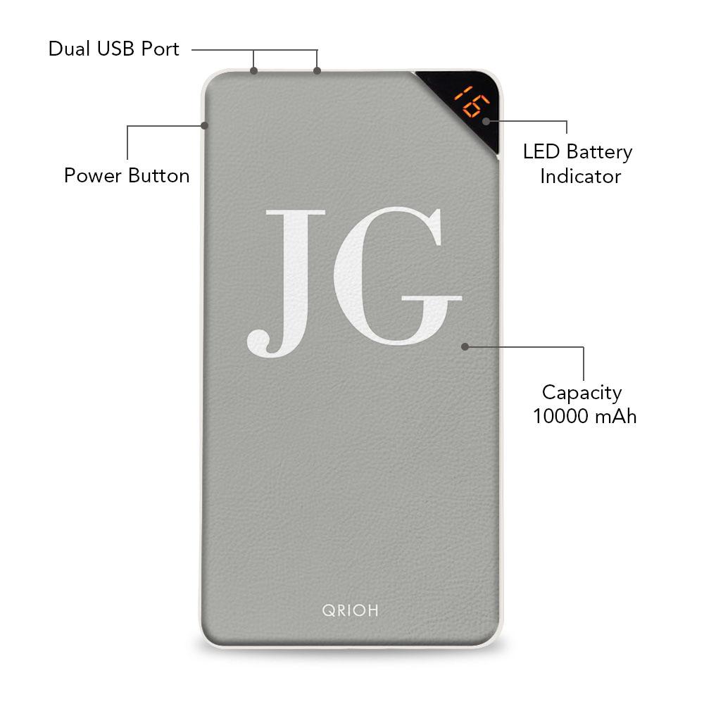 Pearly Initials Customized Power Bank
