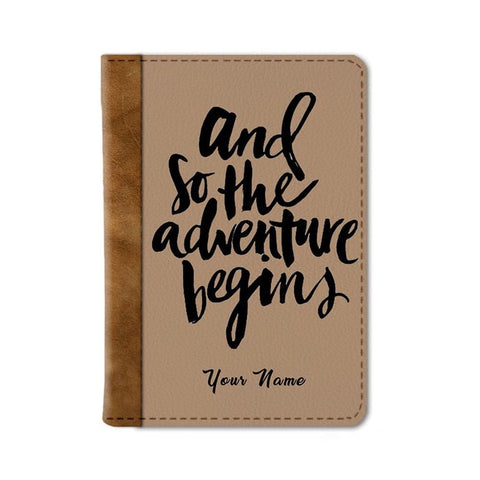 Adventure Begins Custom Passport Wallet