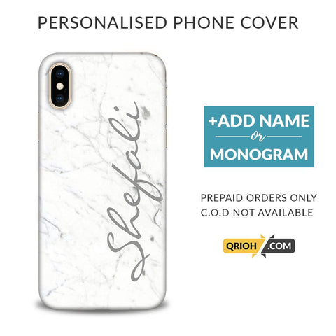 White Marble Custom Phone Cover
