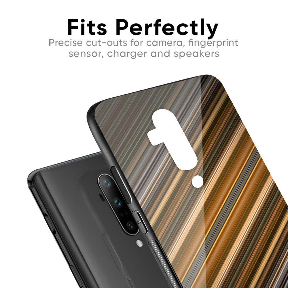 Diagonal Slash Pattern Glass Case for OnePlus 10T 5G