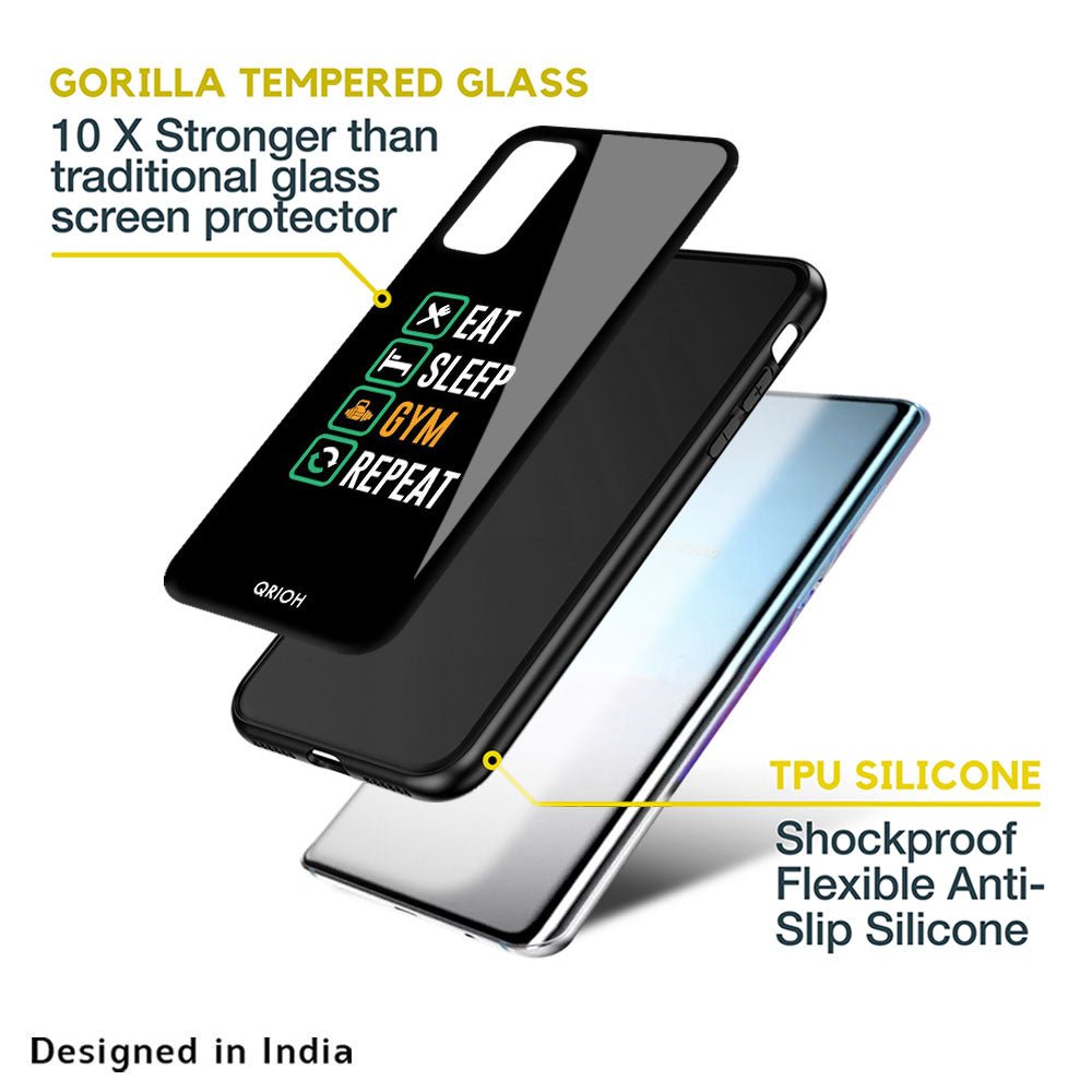 Daily Routine Glass Case for Samsung Galaxy A50