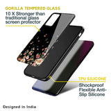Floating Floral Print Glass Case for Oppo Reno8 Pro 5G
