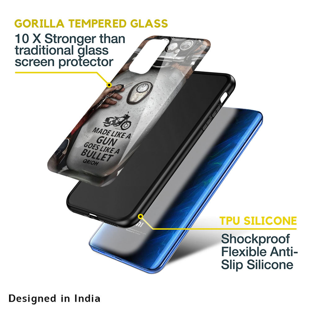 Royal Bike Glass Case for Mi Redmi Note Pro Max - Main Image