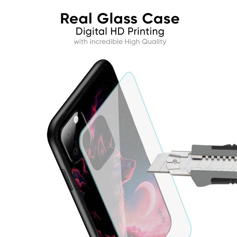 Moon Wolf Glass Case for Apple iPhone XS Max