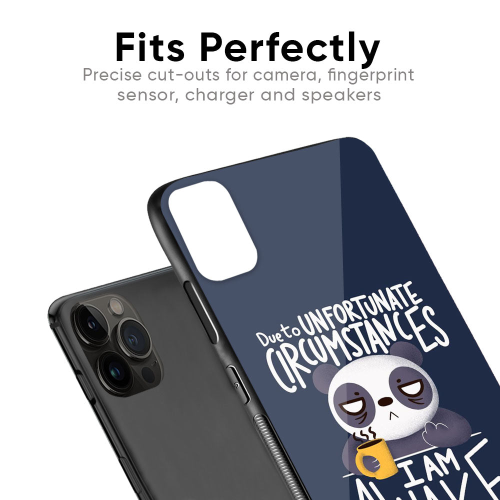Struggling Panda Glass Case for Apple iPhone XR