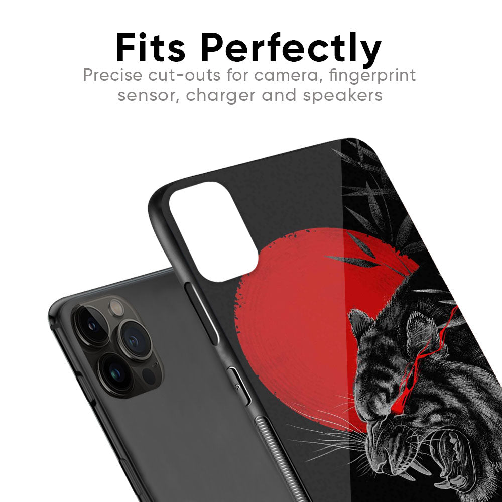 Red Moon Tiger Glass Case for Apple iPhone XS Max