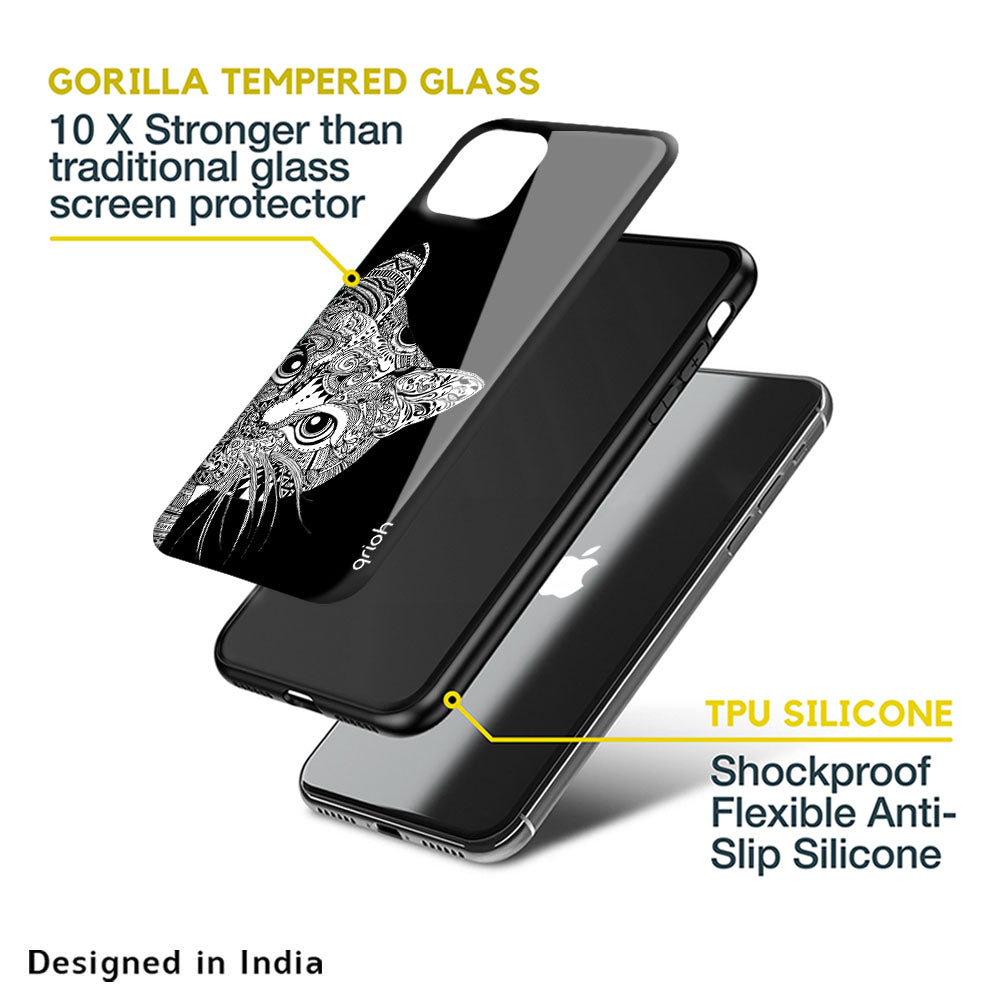 Kitten Mandala Glass Case for Apple iPhone XS Max