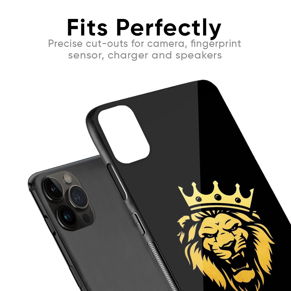 Lion The King Apple iPhone Glass Back Cover Flat 35% Off On